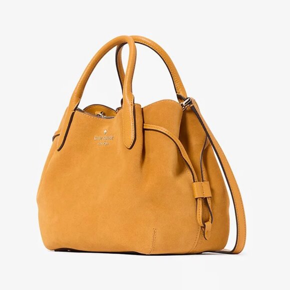 Kate spade New York Small Suede Dumpling bag in Squash Blossom - Picture 2 of 6